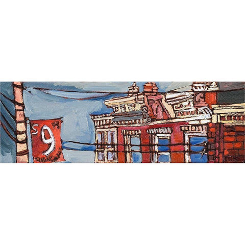 Urban Wires III White Modern Wood Framed Art Print by Ferrell, Erin McGee