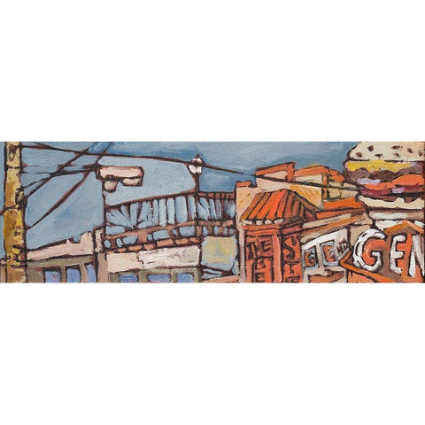 Urban Wires V Gold Ornate Wood Framed Art Print with Double Matting by Ferrell, Erin McGee
