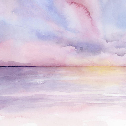 Pale Sunset I Black Modern Wood Framed Art Print with Double Matting by Popp, Grace