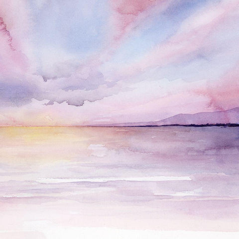 Pale Sunset II White Modern Wood Framed Art Print by Popp, Grace