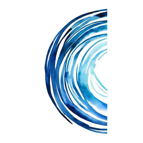 Blue Vortex I White Modern Wood Framed Art Print by Popp, Grace