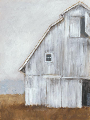 Abandoned Barn II White Modern Wood Framed Art Print with Double Matting by Harper, Ethan