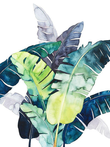 Twilight Palms II Black Ornate Wood Framed Art Print with Double Matting by Popp, Grace