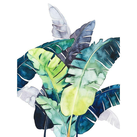 Twilight Palms II White Modern Wood Framed Art Print by Popp, Grace