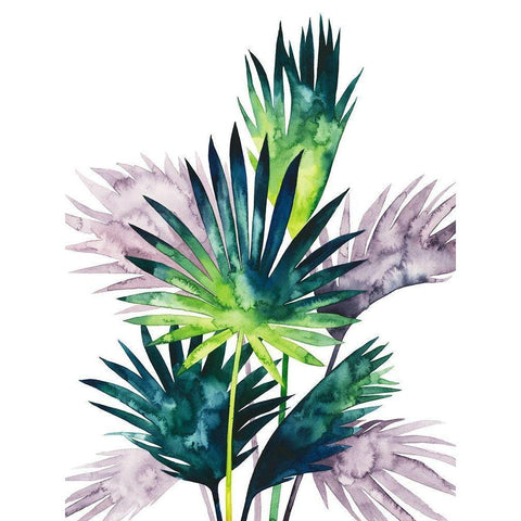 Twilight Palms III Black Modern Wood Framed Art Print with Double Matting by Popp, Grace