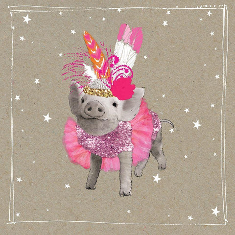 Fancy Pants Farm I White Modern Wood Framed Art Print with Double Matting by Gower, Hammond