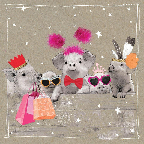 Fancy Pants Farm II Black Ornate Wood Framed Art Print with Double Matting by Gower, Hammond