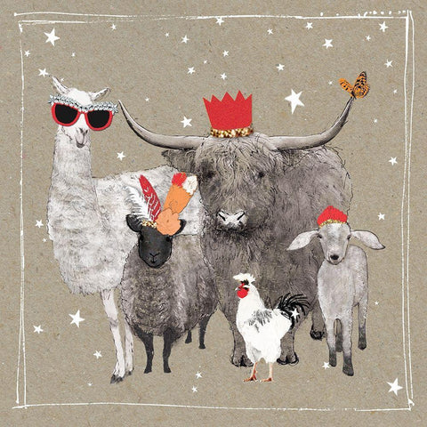 Fancy Pants Farm VIII White Modern Wood Framed Art Print with Double Matting by Gower, Hammond