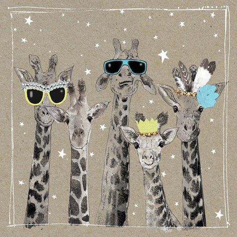 Fancy Pants Zoo III White Modern Wood Framed Art Print by Gower, Hammond