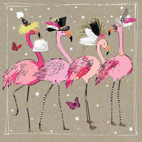 Fancy Pants Bird II White Modern Wood Framed Art Print with Double Matting by Gower, Hammond