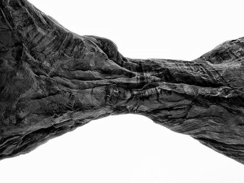 Desert Arches V White Modern Wood Framed Art Print with Double Matting by Guthrie, Jenna