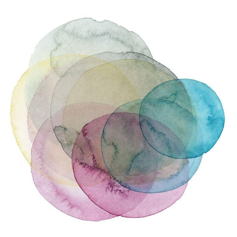 Evolving Planets II White Modern Wood Framed Art Print with Double Matting by Popp, Grace