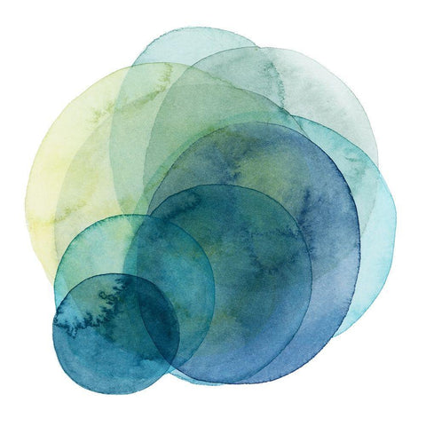 Evolving Planets IV White Modern Wood Framed Art Print with Double Matting by Popp, Grace