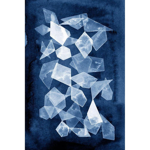 Indigo Glass I White Modern Wood Framed Art Print by Popp, Grace