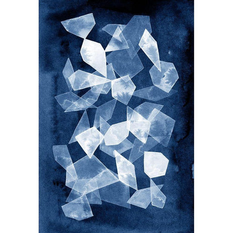 Indigo Glass II Gold Ornate Wood Framed Art Print with Double Matting by Popp, Grace