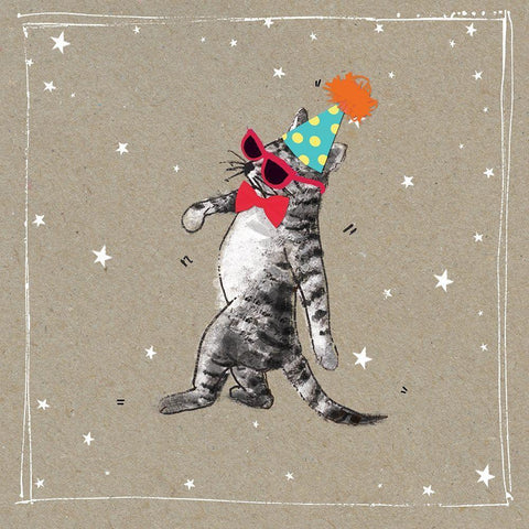 Fancypants Cats II Black Modern Wood Framed Art Print with Double Matting by Gower, Hammond