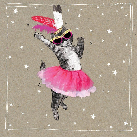 Fancypants Cats V Black Modern Wood Framed Art Print with Double Matting by Gower, Hammond