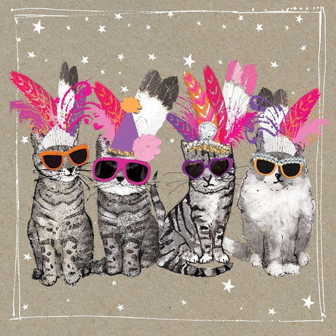 Fancypants Cats VI Black Modern Wood Framed Art Print by Gower, Hammond