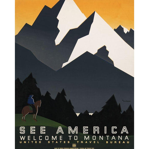 Custom See America VI White Modern Wood Framed Art Print by Studio W