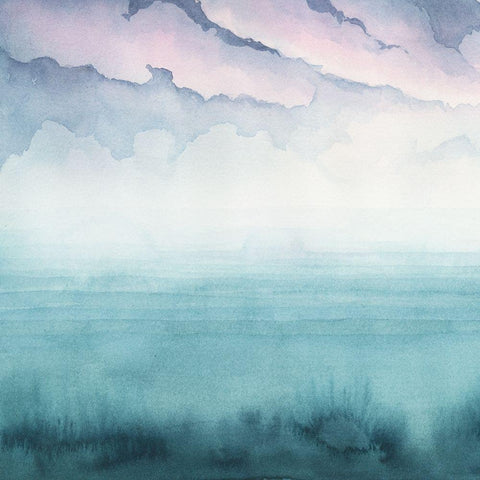 Dusk on the Bay I Black Modern Wood Framed Art Print by Popp, Grace