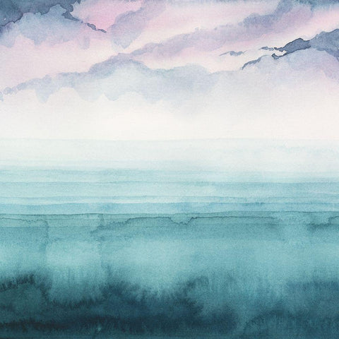 Dusk on the Bay II White Modern Wood Framed Art Print by Popp, Grace