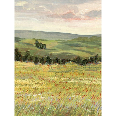 Morning Meadow I Gold Ornate Wood Framed Art Print with Double Matting by Borges, Victoria