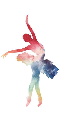 Ballerina Beam I White Modern Wood Framed Art Print with Double Matting by Popp, Grace