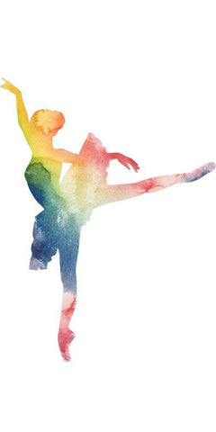 Ballerina Beam II White Modern Wood Framed Art Print with Double Matting by Popp, Grace