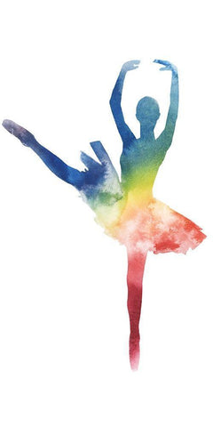 Ballerina Beam III White Modern Wood Framed Art Print with Double Matting by Popp, Grace