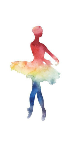 Ballerina Beam IV Black Ornate Wood Framed Art Print with Double Matting by Popp, Grace