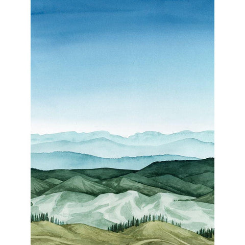 Crystal Landscape I Black Modern Wood Framed Art Print by Popp, Grace