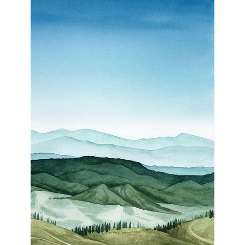 Crystal Landscape II Gold Ornate Wood Framed Art Print with Double Matting by Popp, Grace
