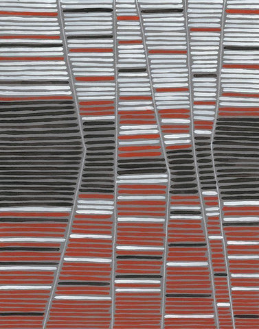 Recursion II White Modern Wood Framed Art Print with Double Matting by Lam, Vanna