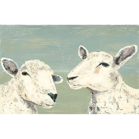 Bashful Sheep I Black Modern Wood Framed Art Print with Double Matting by Reynolds, Jade