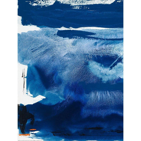 Custom Blue Amore III Black Modern Wood Framed Art Print by Jasper, Sisa