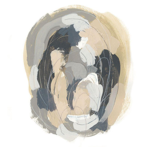 Neutral Vortex II Black Ornate Wood Framed Art Print with Double Matting by Vess, June Erica