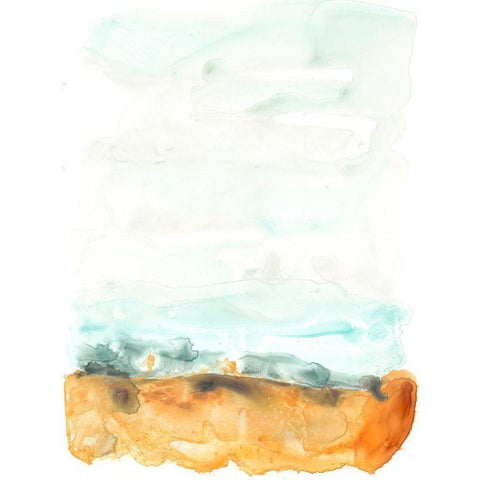 Flowing Sand Bar I Gold Ornate Wood Framed Art Print with Double Matting by Vess, June Erica