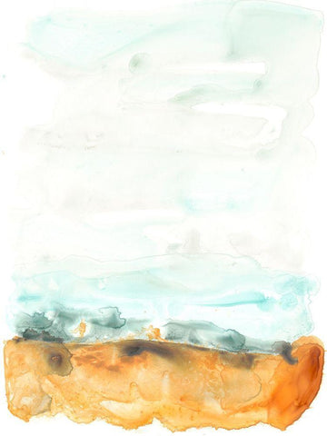 Flowing Sand Bar I Black Ornate Wood Framed Art Print with Double Matting by Vess, June Erica