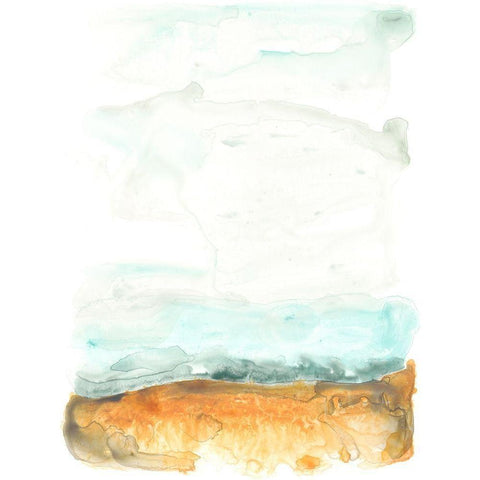 Flowing Sand Bar II Black Modern Wood Framed Art Print with Double Matting by Vess, June Erica