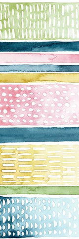 Pastel Strata II White Modern Wood Framed Art Print with Double Matting by Popp, Grace
