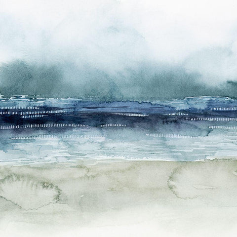 Mariners Mist I White Modern Wood Framed Art Print by Popp, Grace