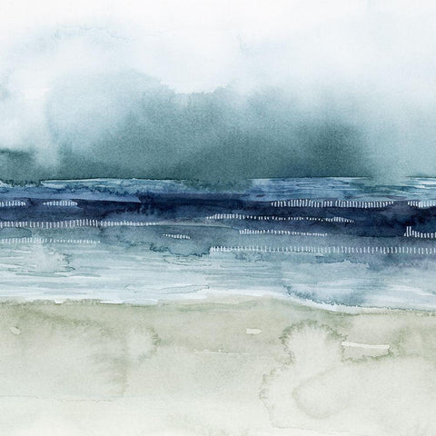 Mariners Mist II White Modern Wood Framed Art Print by Popp, Grace