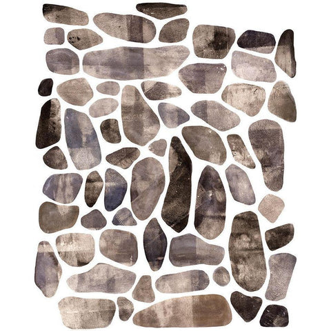 Stepping Stones I White Modern Wood Framed Art Print by Scarvey, Emma