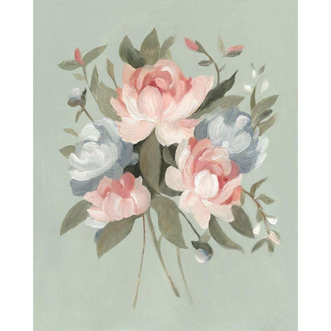 Pastel Bouquet I White Modern Wood Framed Art Print by Scarvey, Emma