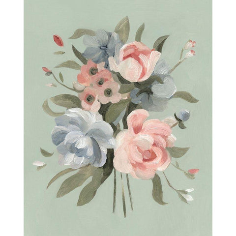 Pastel Bouquet II Gold Ornate Wood Framed Art Print with Double Matting by Scarvey, Emma