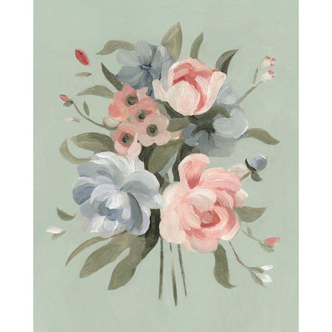 Pastel Bouquet II White Modern Wood Framed Art Print by Scarvey, Emma