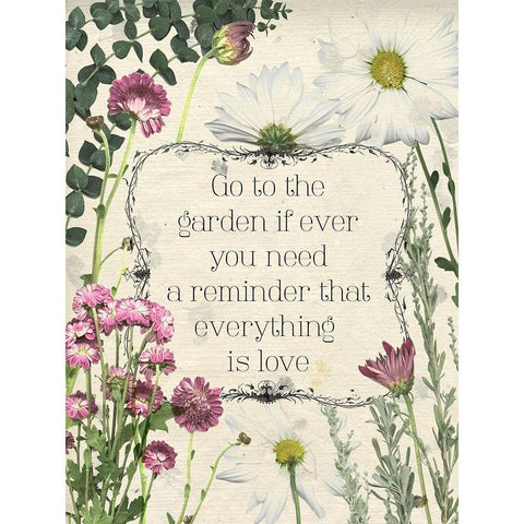 Pressed Floral Quote II White Modern Wood Framed Art Print by Popp, Grace