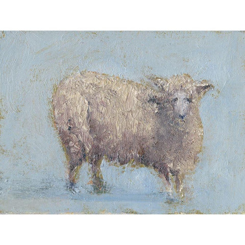 Sheep Strut I Black Modern Wood Framed Art Print with Double Matting by Wendling, Marilyn