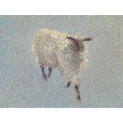 Sheep Strut II Black Modern Wood Framed Art Print by Wendling, Marilyn