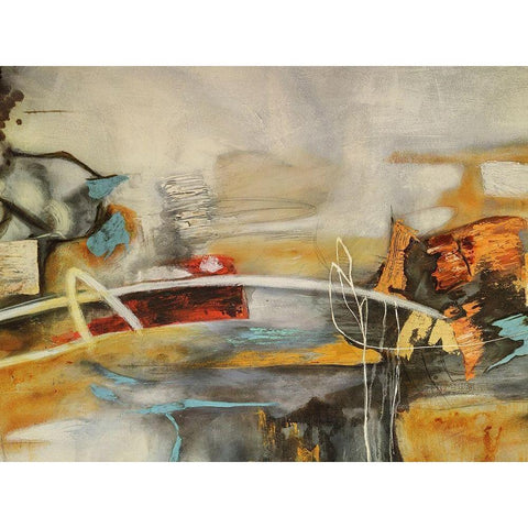 Composicion I White Modern Wood Framed Art Print by Villarreal, Gabriela